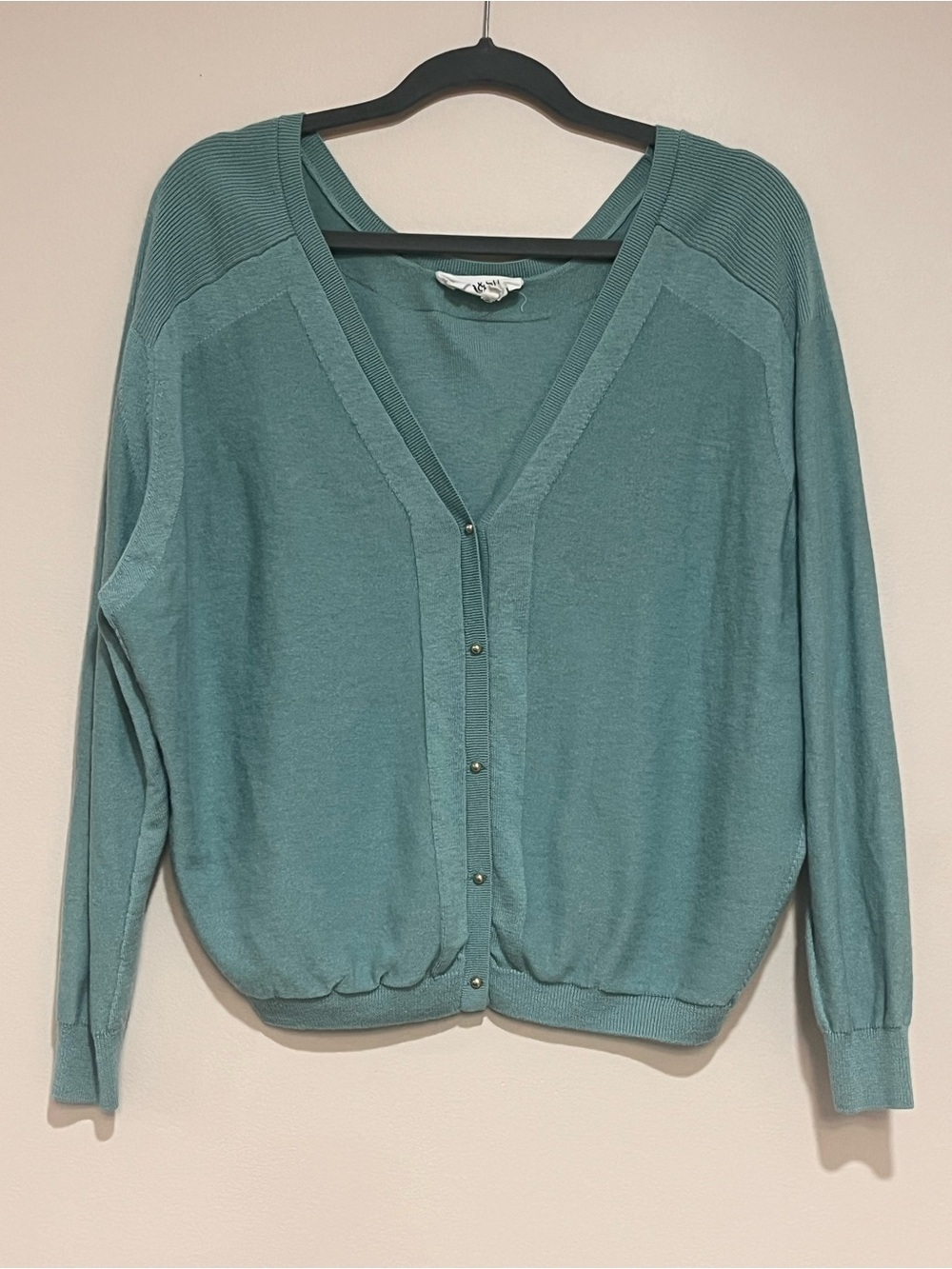 Ba&sh | wool blend green cardigan sweater Women’s size 0 slouchy oversized
